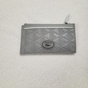 Lacoste Men's Silver and Grey Wallet